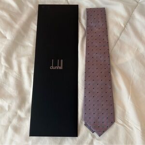 Dunhill purple silk tie
